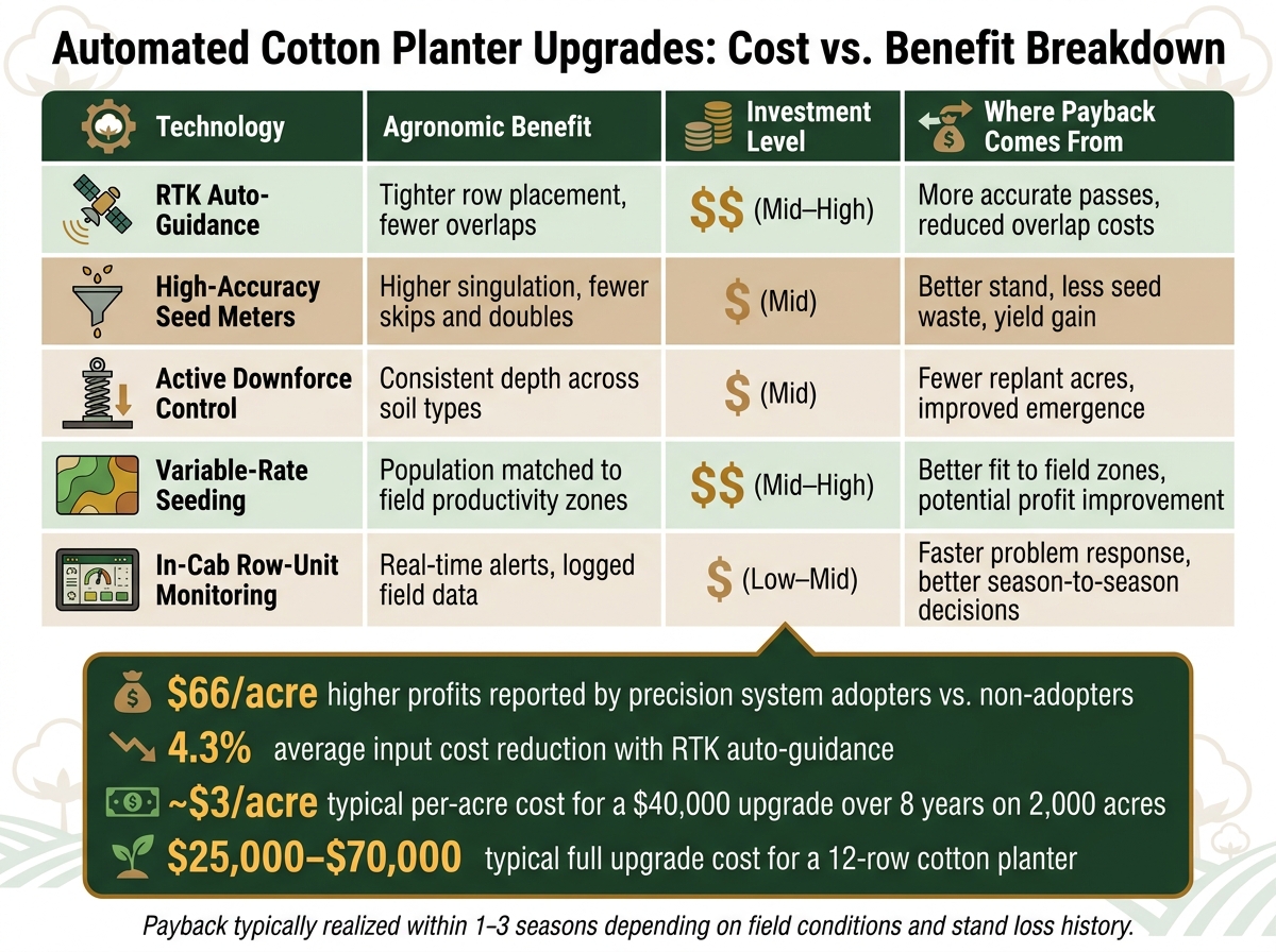 Automated Cotton Planter Upgrades: Cost vs. Benefit Comparison