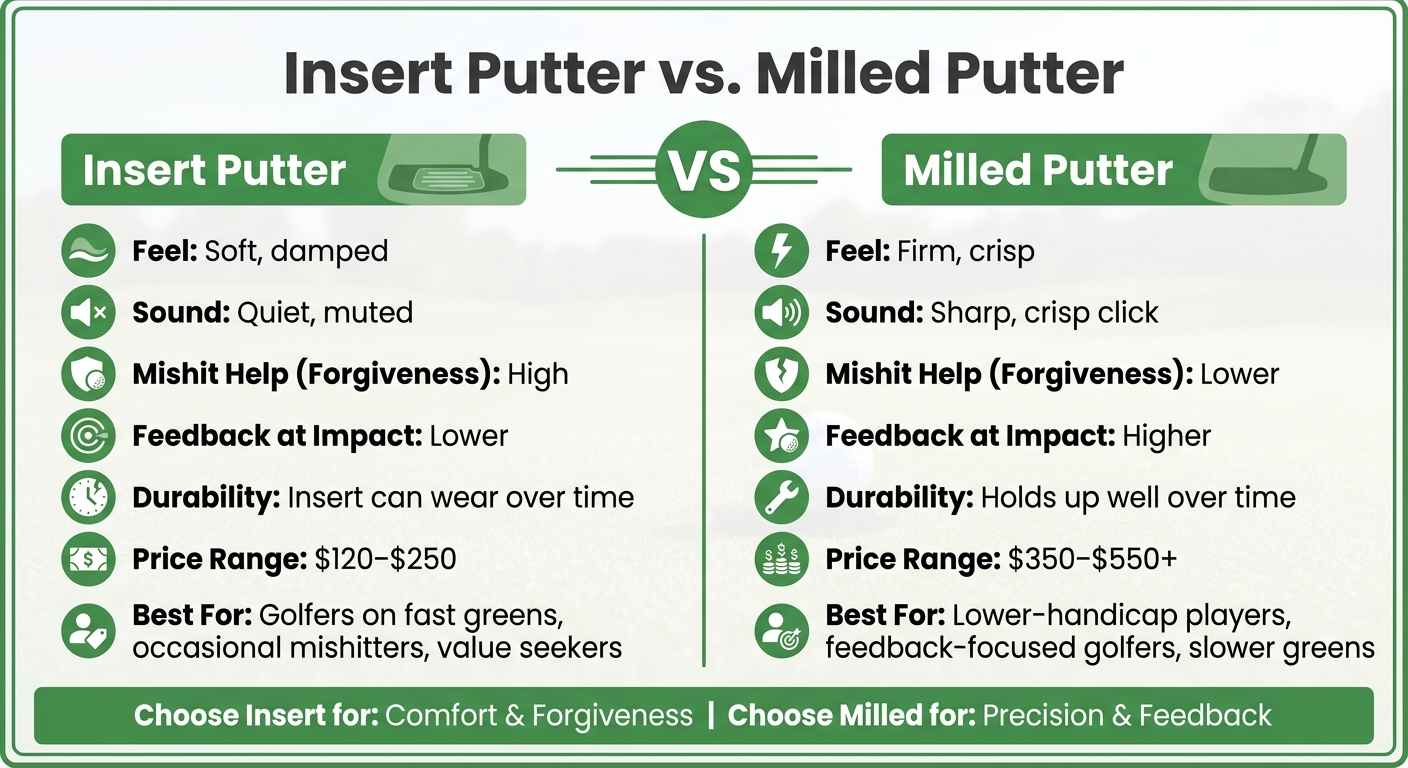 Insert Putter vs. Milled Putter: Side-by-Side Comparison