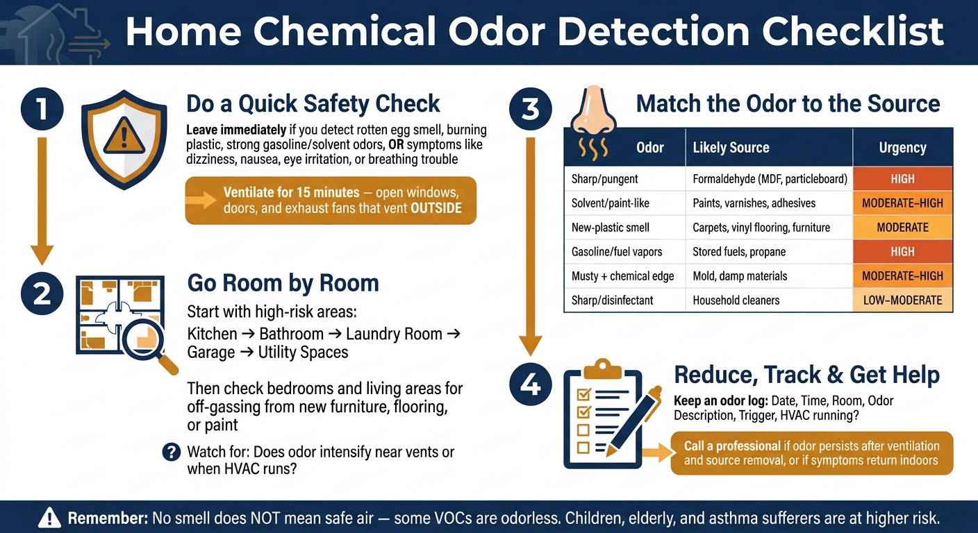 Home Chemical Odor Detection Checklist: 4 Steps to Safety