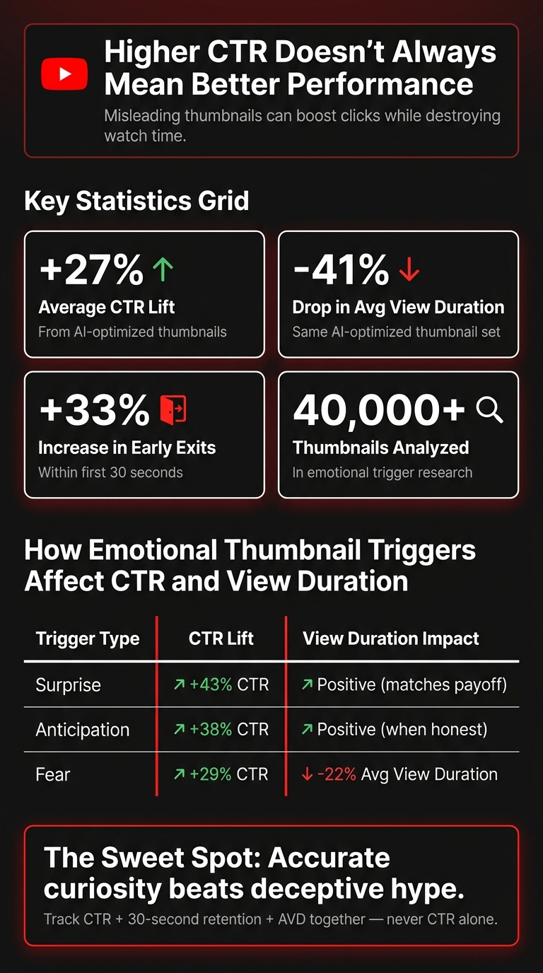 Clickbait Thumbnails: CTR vs. Retention Stats
