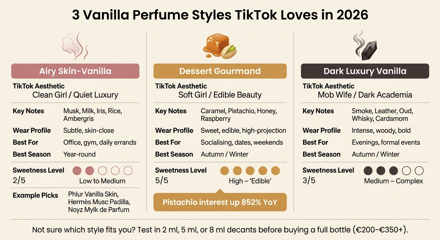 3 Vanilla Perfume Styles TikTok Loves in 2026