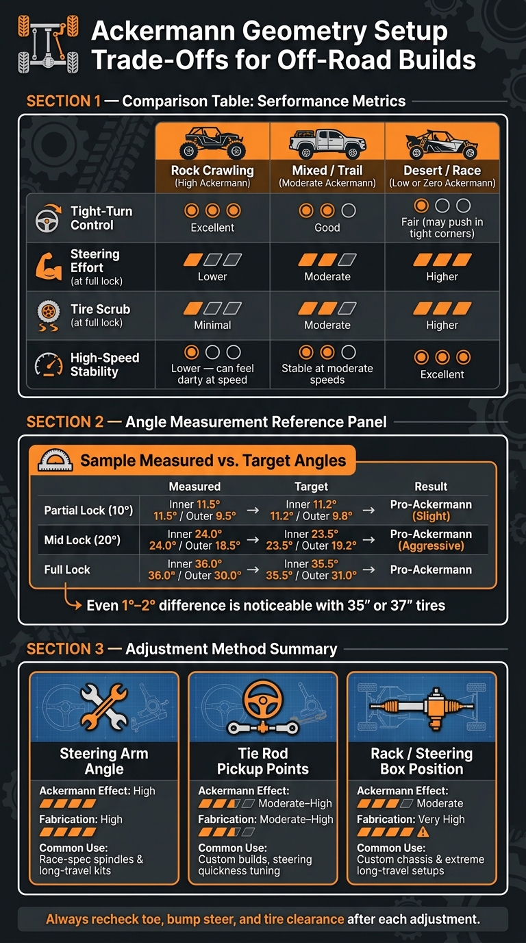 Ackermann Geometry Setup Guide: Off-Road Steering Trade-Offs by Build Type