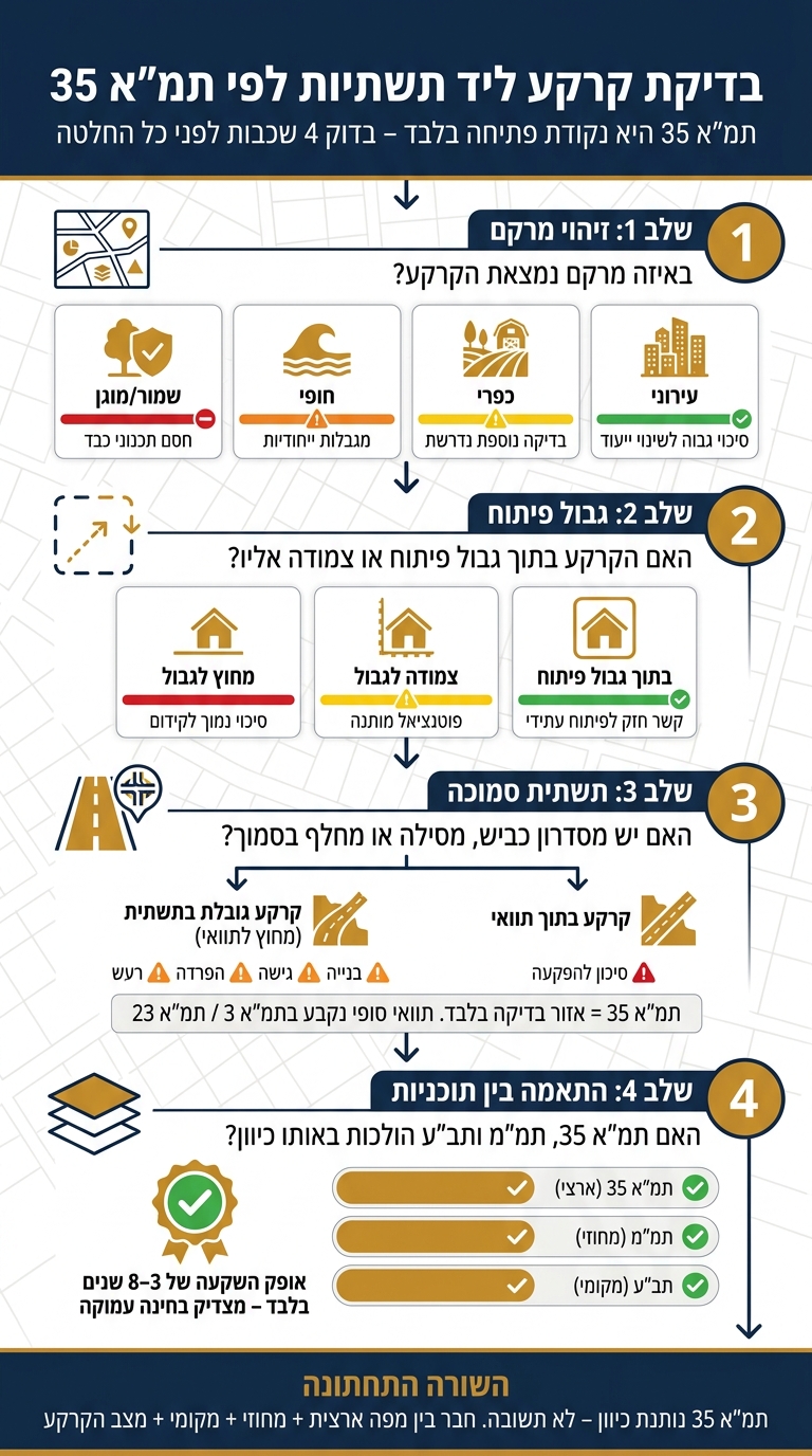 מדריך בדיקת קרקע ליד תשתיות: 4 שלבים לפי תמ״א 35