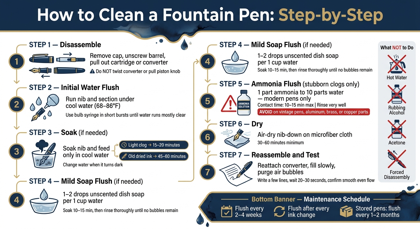 DIY Fountain Pen Cleaning: Step-by-Step Process Guide