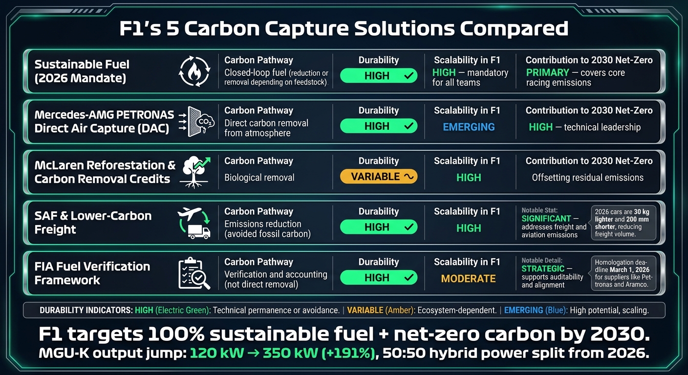 F1's 5 Carbon Capture Solutions: 2030 Net-Zero Breakdown