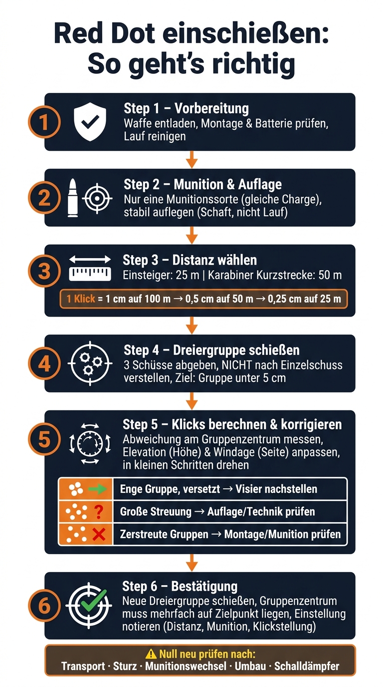 Red Dot einschießen: Schritt-für-Schritt Anleitung