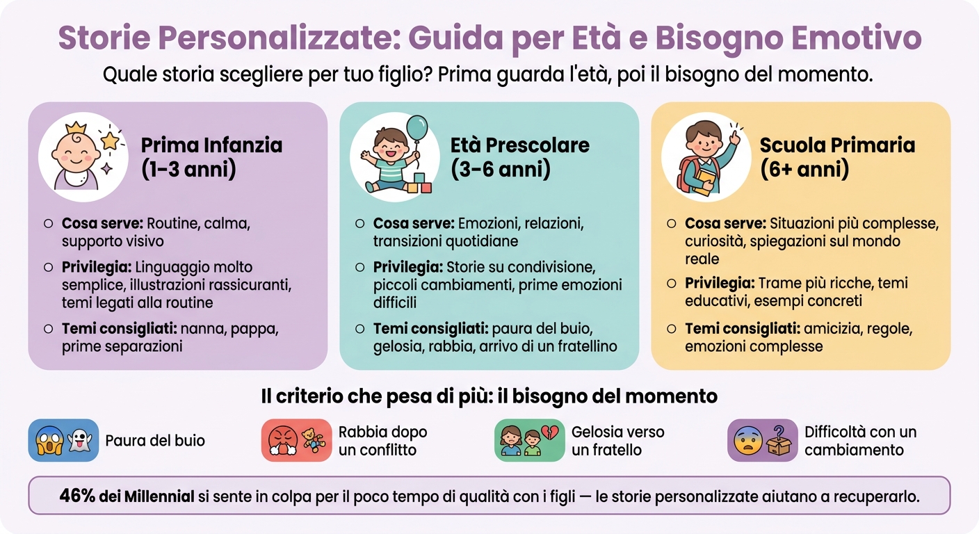 Storie Personalizzate per Bambini: Guida per Età e Bisogno Emotivo