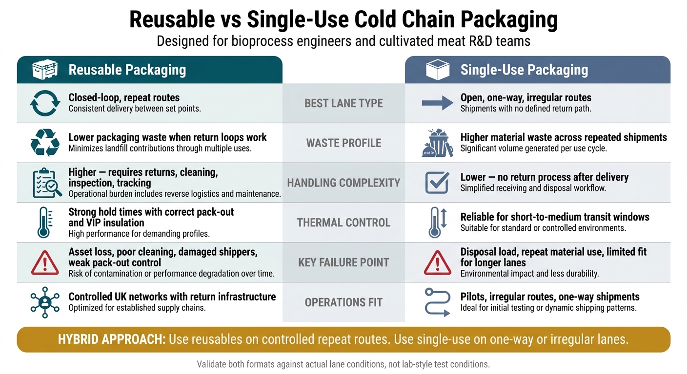 Reusable vs Single-Use Cold Chain Packaging: Which Fits Your Lane?
