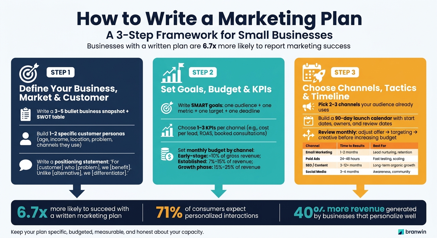 How to Build a Marketing Plan: 3-Step Framework for Small Businesses