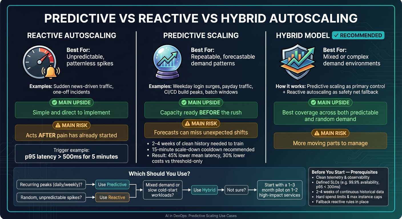 Predictive vs Reactive vs Hybrid Autoscaling: Which Approach Fits Your Workload?