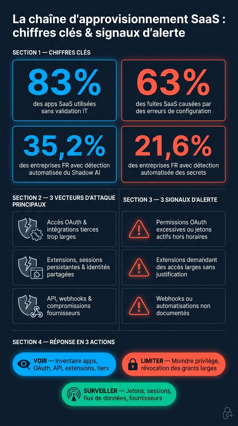 SaaS supply chain attack vectors: key statistics and controls
