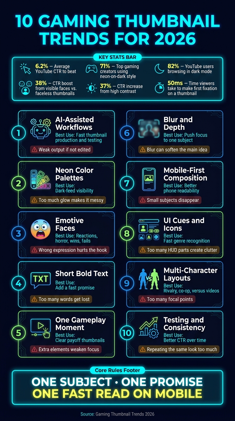 10 Gaming Thumbnail Trends for 2026: Quick Comparison Guide