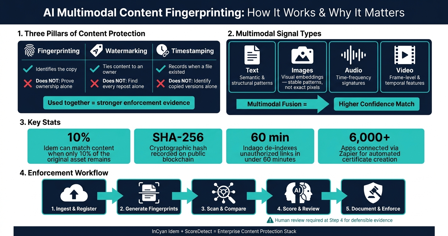 Fingerprinting vs. Watermarking vs. Timestamping: Content Protection Methods Compared