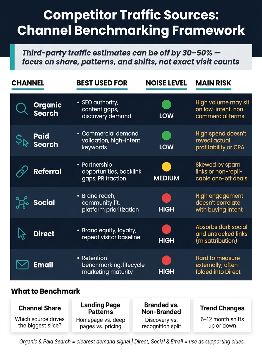 Competitor Traffic Sources: Channel Benchmarking Framework