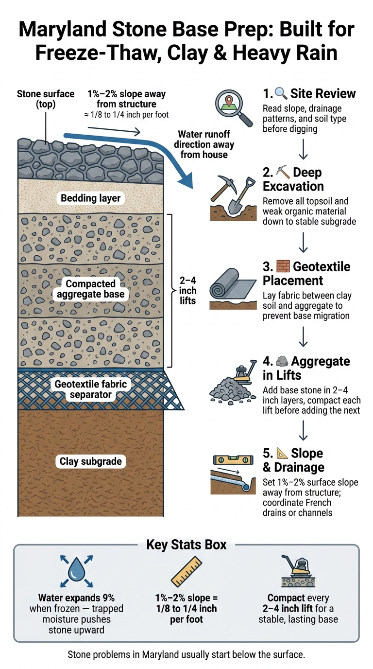 Maryland Stone Base Prep: Step-by-Step for Freeze-Thaw Durability