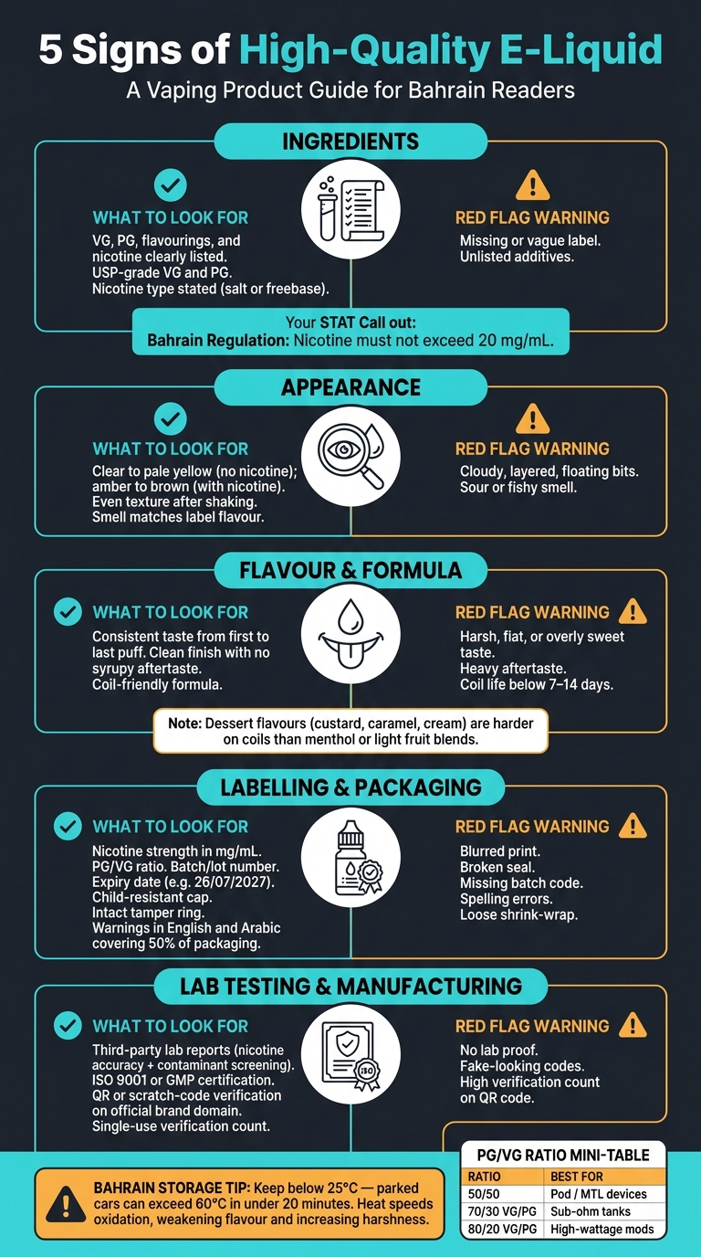 5 Signs Of High-Quality E-Liquids 2 5 signs of high-quality e-liquid: quick checklist