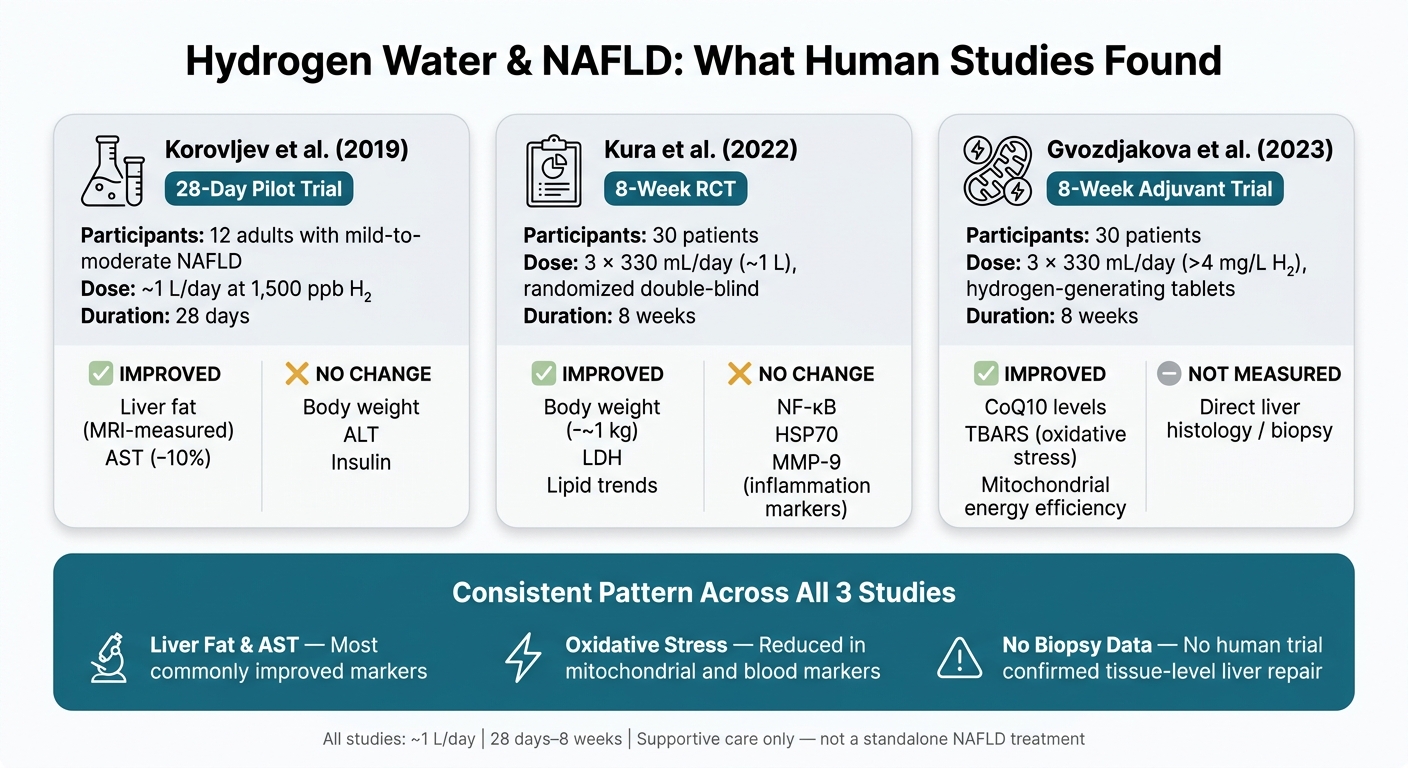 Hydrogen Water & NAFLD: What 3 Human Studies Actually Found