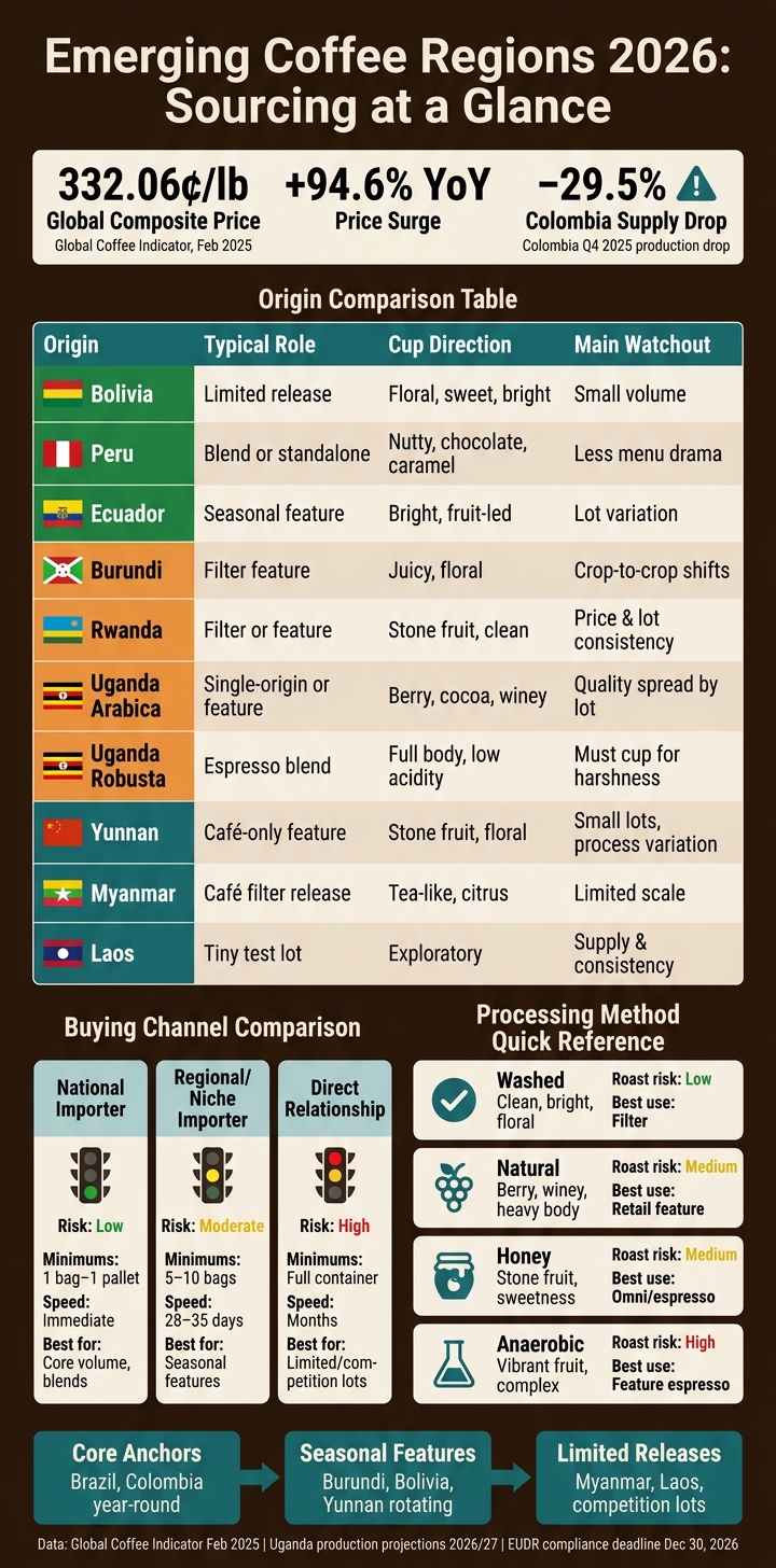 Emerging Coffee Regions 2026: Buying Guide at a Glance