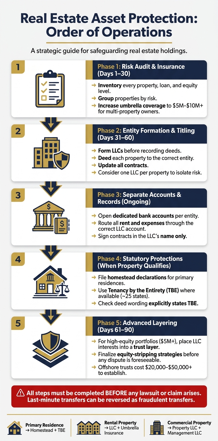 Real Estate Asset Protection: Step-by-Step Order of Operations