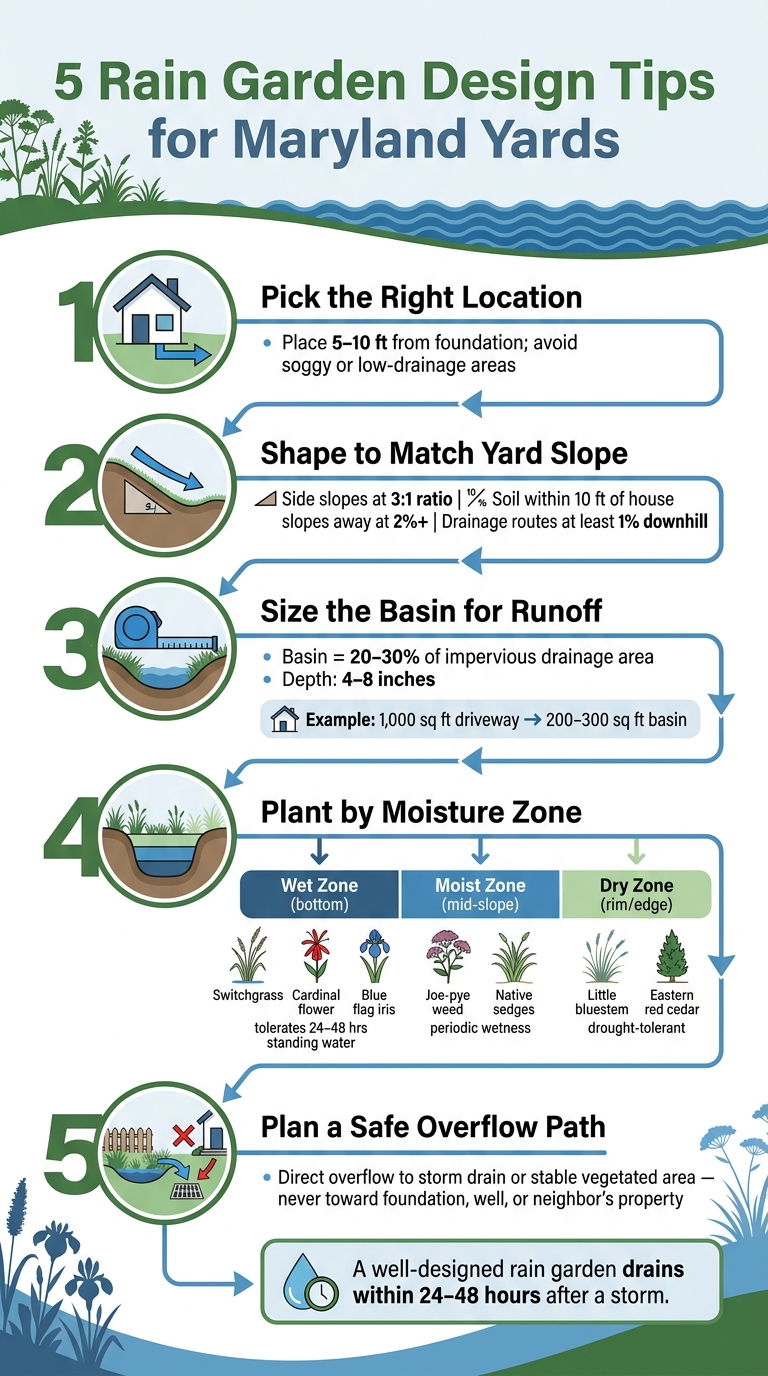 5 Rain Garden Design Tips for Maryland Yards