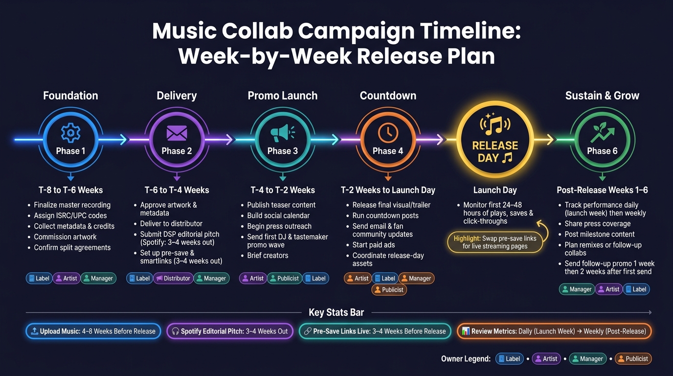 Music Collab Campaign Timeline: Week-by-Week Release Plan