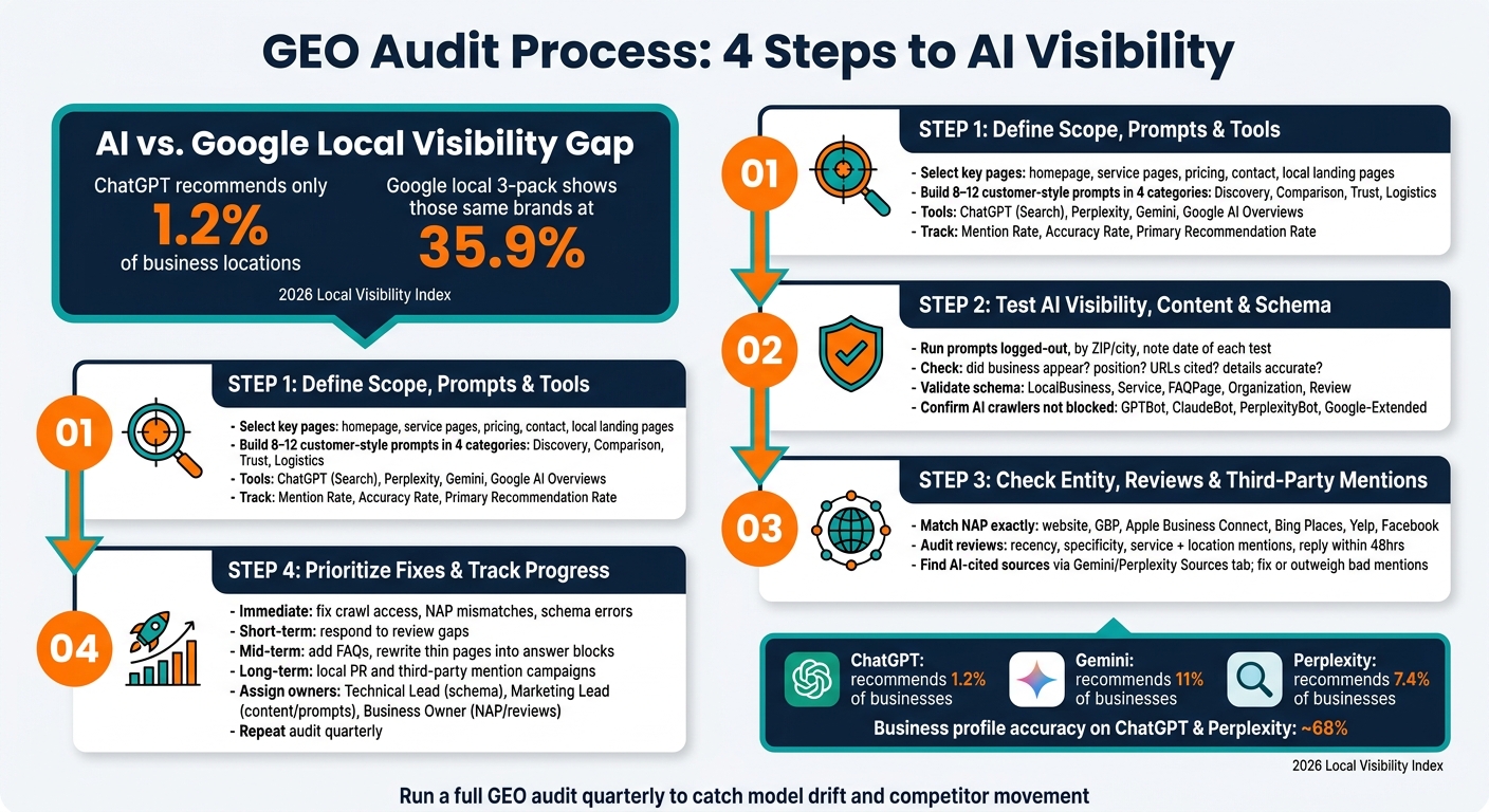 GEO Audit Process: 4 Steps to AI Visibility for Small Businesses