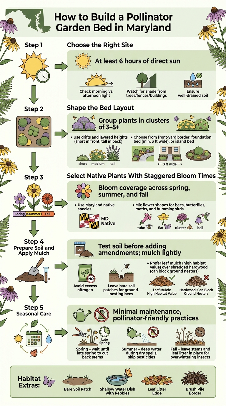How to Build a Pollinator Garden Bed in Maryland