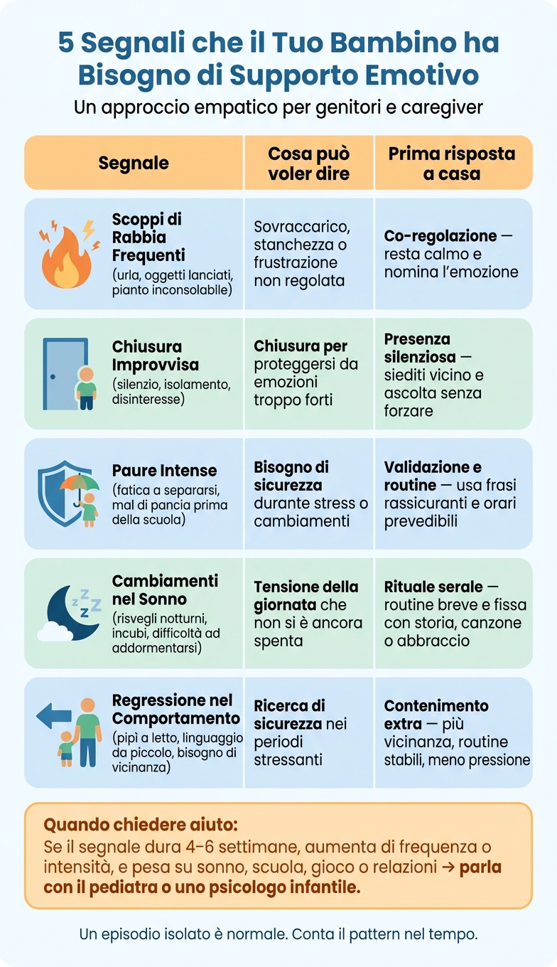 5 Segnali Emotivi nei Bambini: Come Riconoscerli e Rispondere