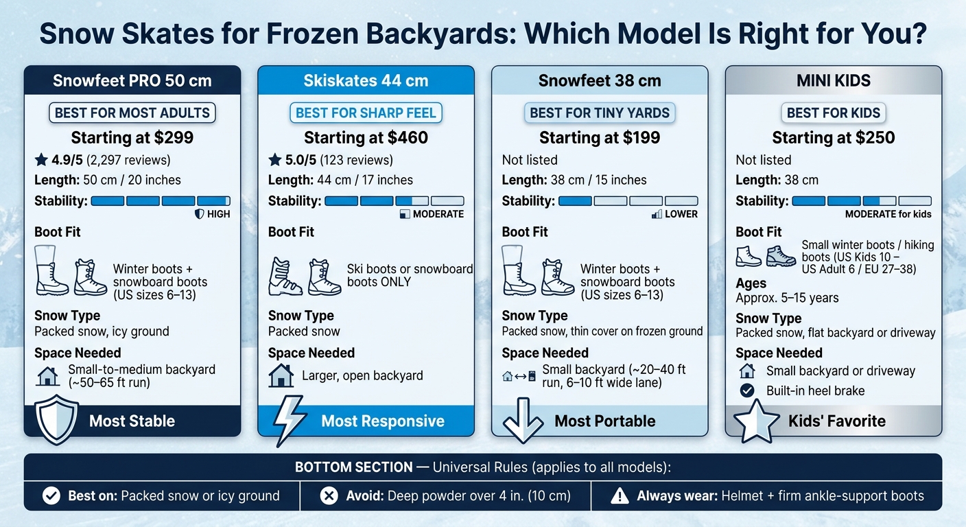 Snow Skates Comparison: Best Models for Frozen Backyards