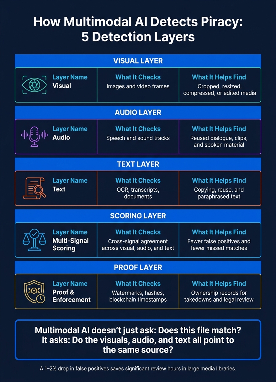 Multimodal AI Anti-Piracy: Detection Layers Explained