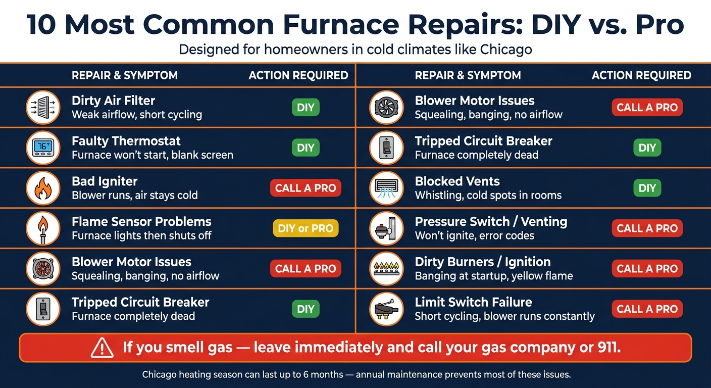 10 Most Common Furnace Repairs: DIY vs. Pro Guide