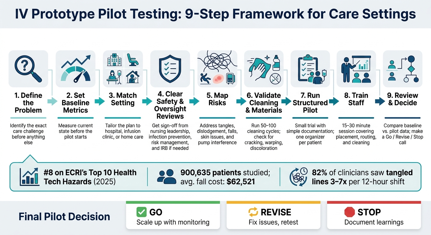 IV Prototype Pilot Testing: 9-Step Framework for Care Settings