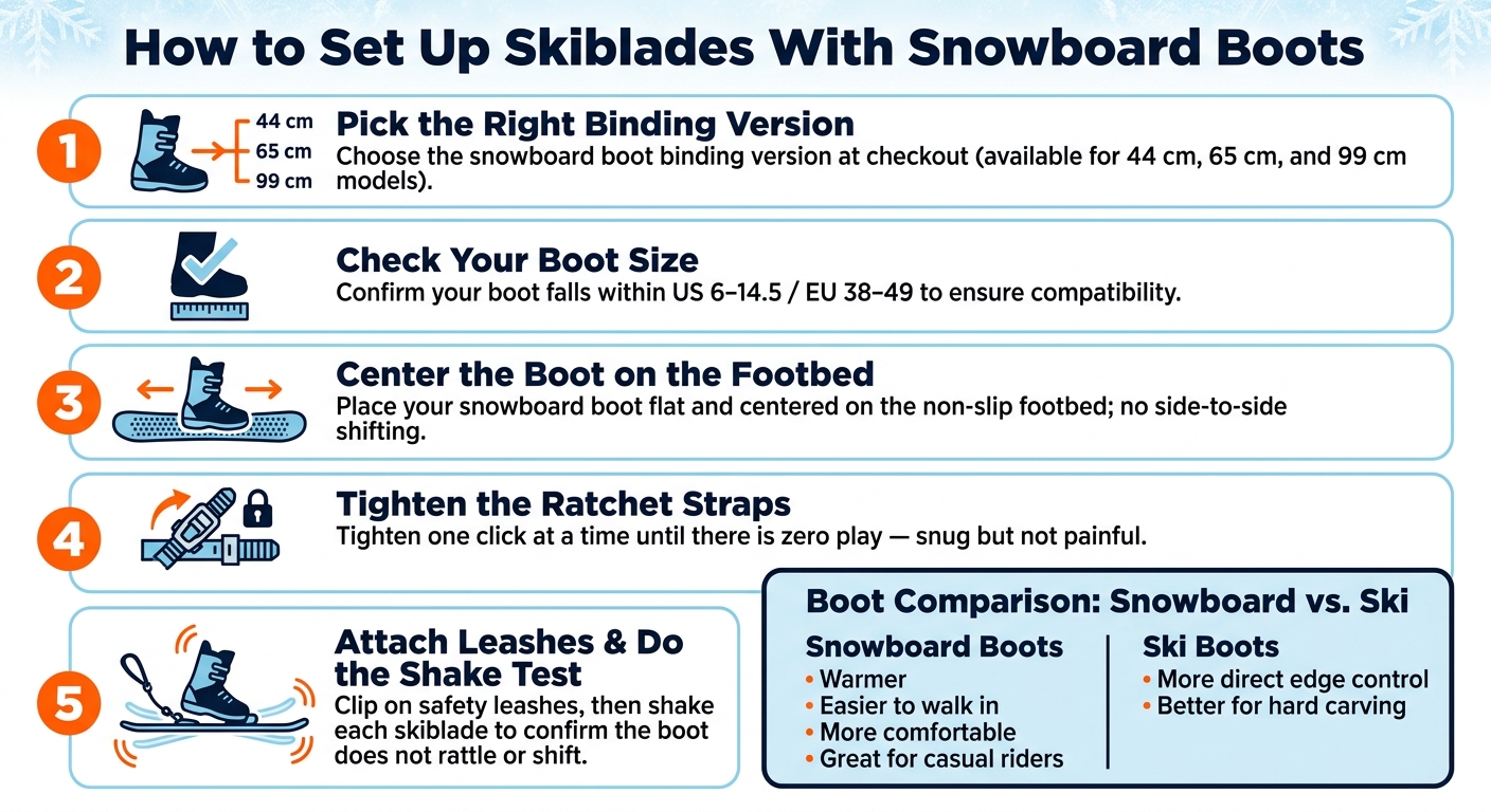 How to Set Up Skiblades With Snowboard Boots: 5-Step Guide