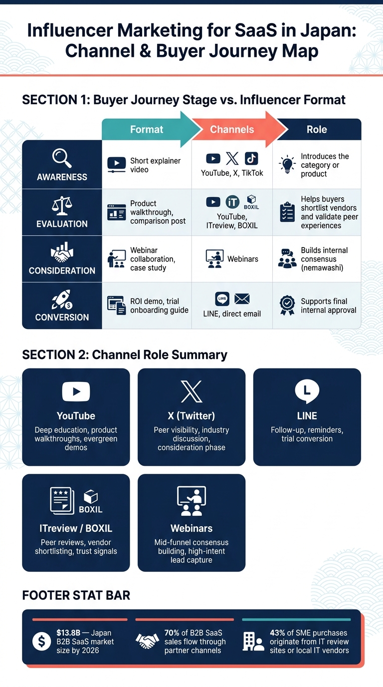 Influencer Marketing for SaaS in Japan: Channel & Buyer Journey Map