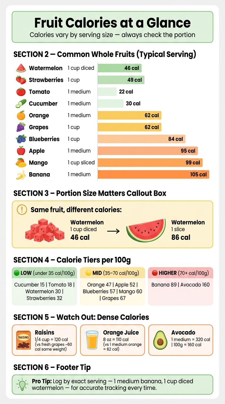 Fruit Calories by Serving Size: A Visual Comparison Guide