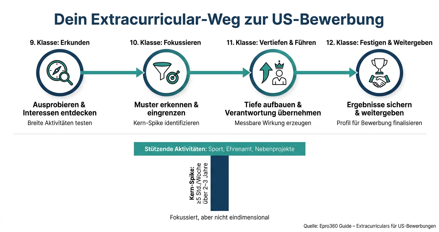 Extracurricular-Profil für US-Bewerbungen: Von der Erkundung zum Spike