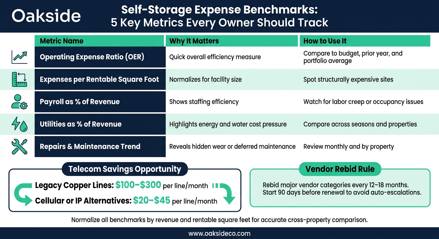 Self-Storage Expense Benchmarks: 5 Key Metrics Every Owner Should Track