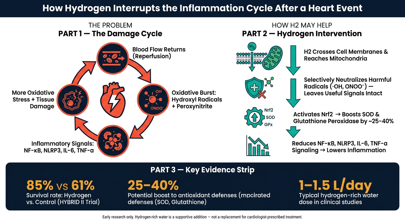 How Hydrogen Interrupts the Inflammation Cycle After a Heart Event