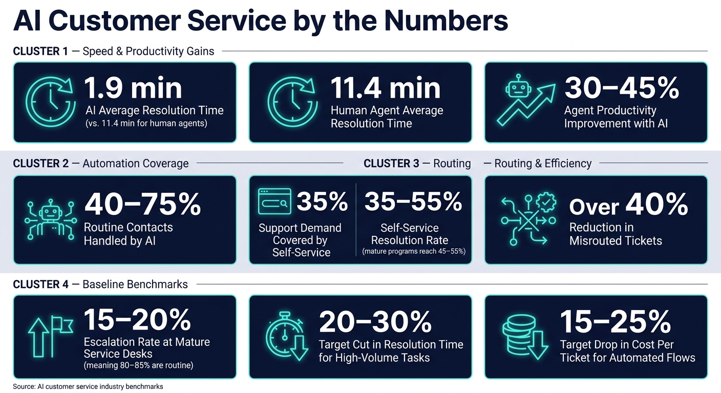AI Customer Service by the Numbers: Key Stats & Benchmarks