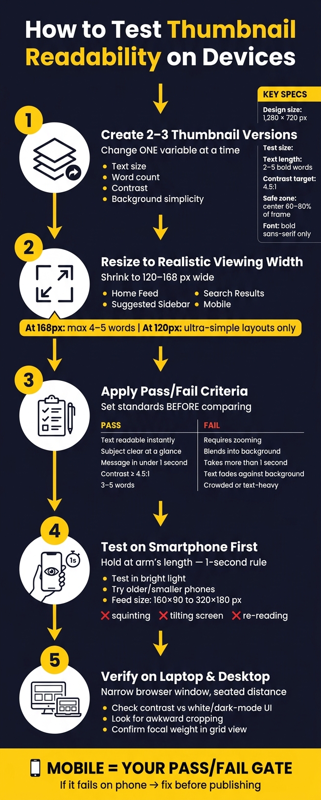 Thumbnail Readability Test: Step-by-Step Device Testing Process
