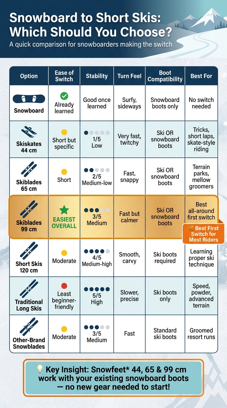 Snowboard vs Short Skis: Which Option Is Right for You?