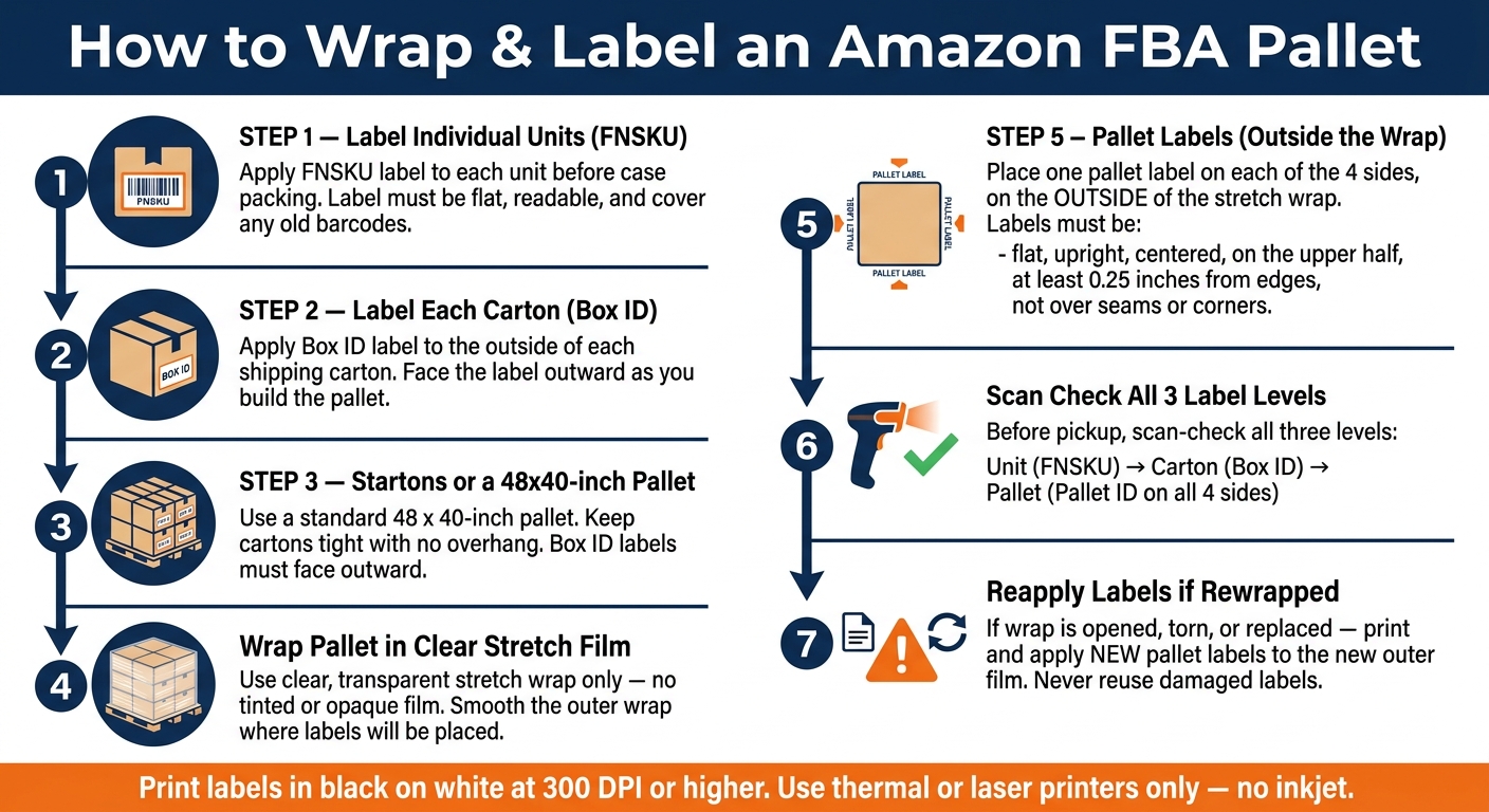 Amazon FBA Pallet Labeling & Stretch Wrap: Step-by-Step Checklist