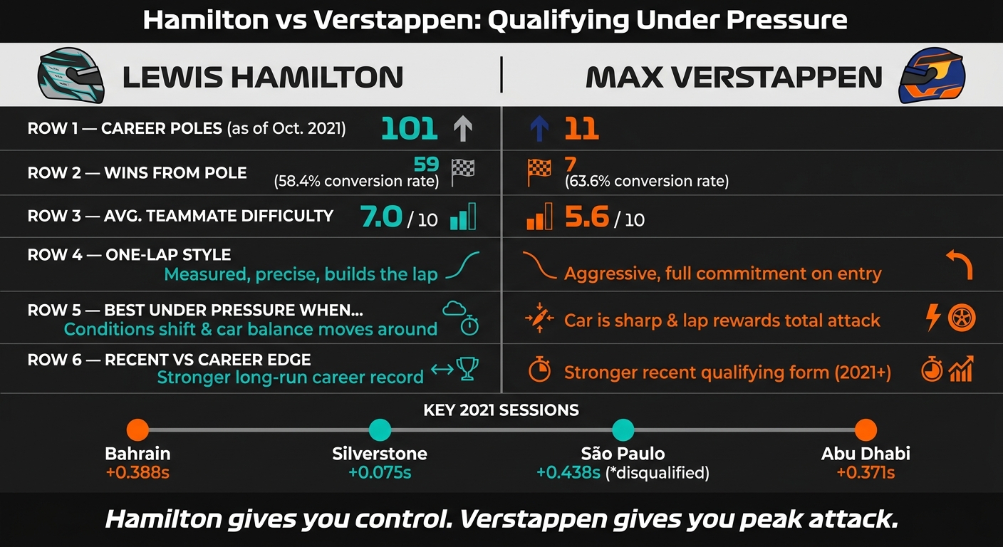 Hamilton vs Verstappen: Qualifying Pressure Head-to-Head