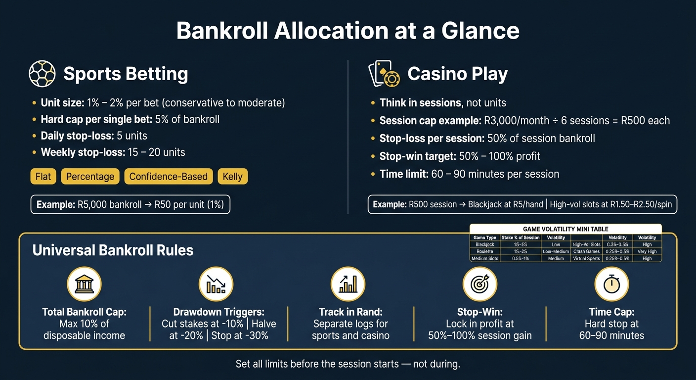 Bankroll Allocation Rules: Sports Betting vs Casino Play