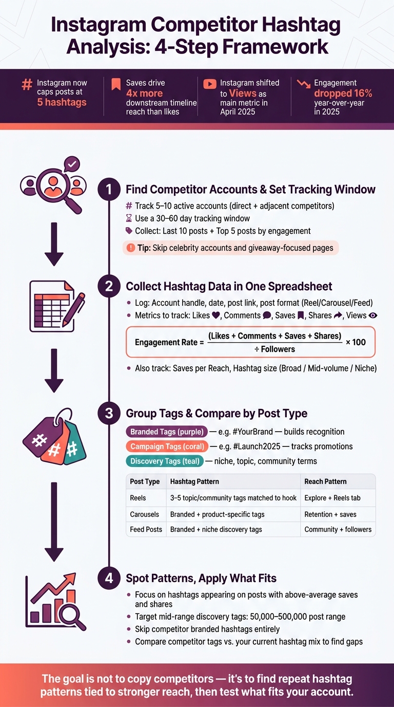 Instagram Competitor Hashtag Analysis: 4-Step Framework