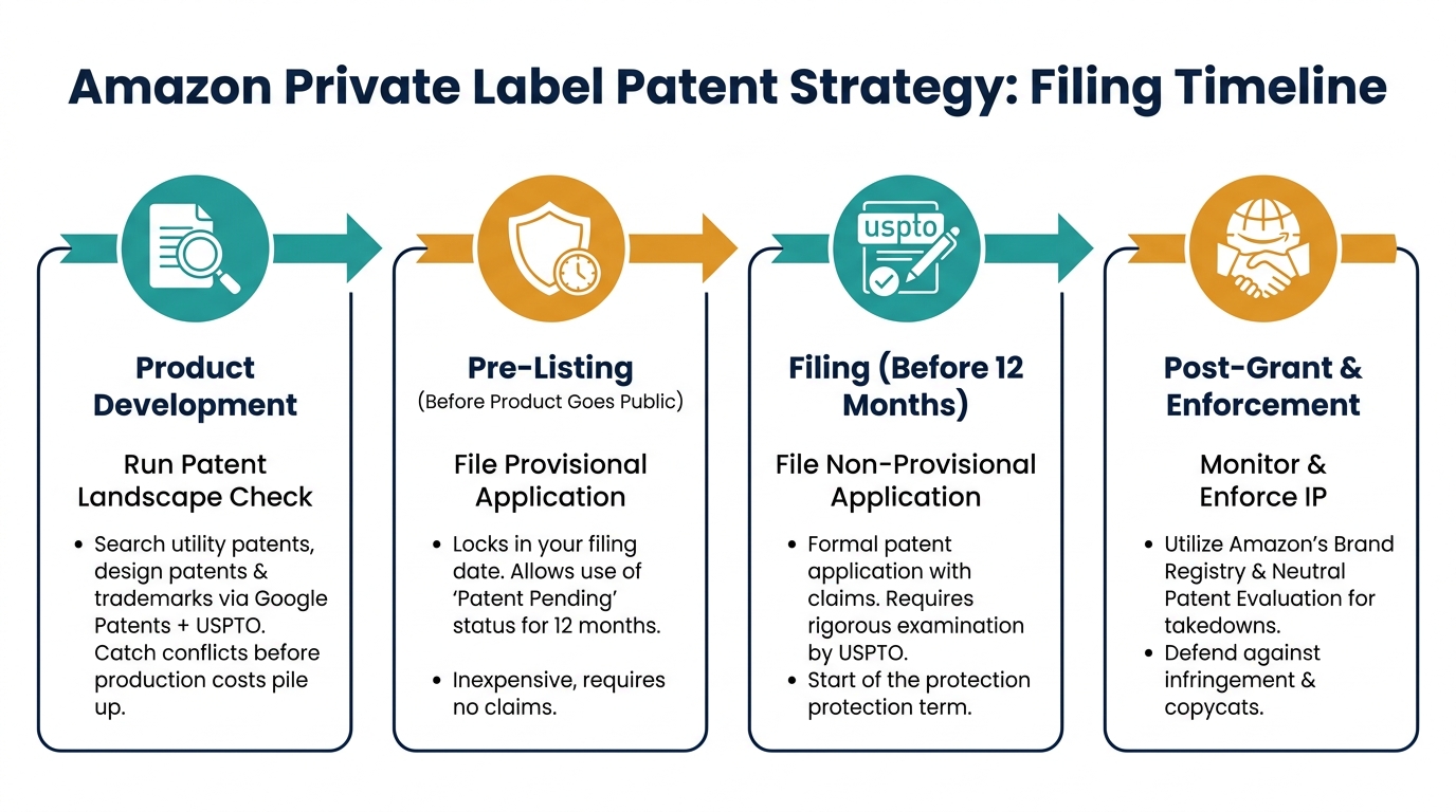 Amazon Private Label Patent Strategy: Step-by-Step Timeline