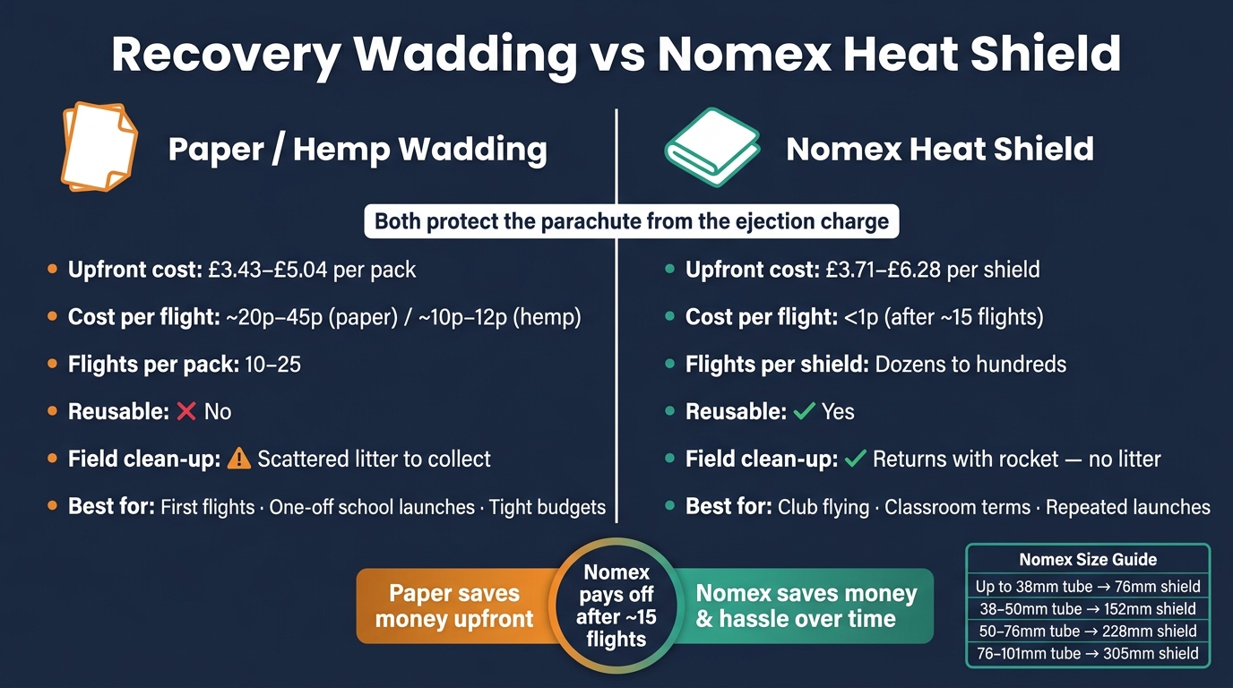 Recovery Wadding vs Nomex Heat Shield: Cost & Value Comparison