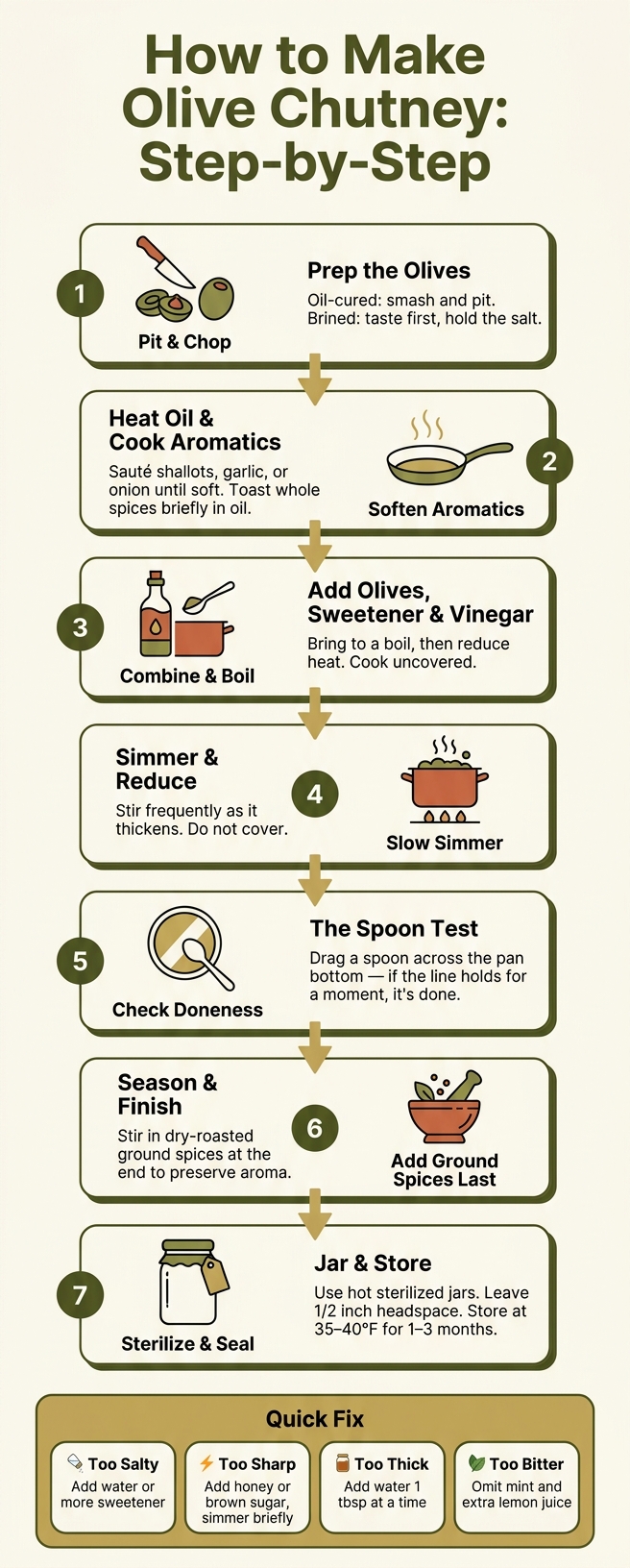 How to Make Olive Chutney: Step-by-Step Process & Key Visual Cues