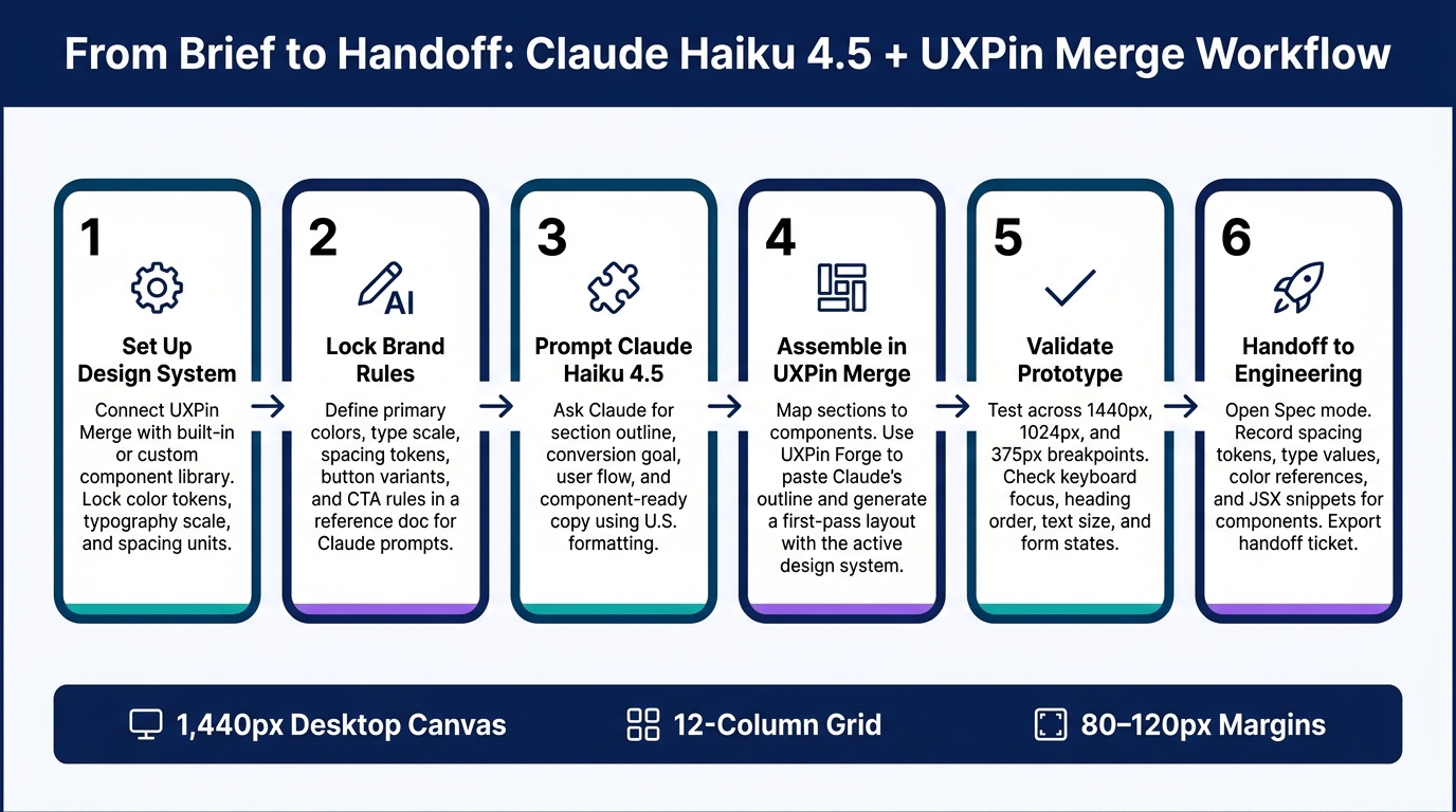 Claude Haiku 4.5 + UXPin Merge: Landing Page Workflow