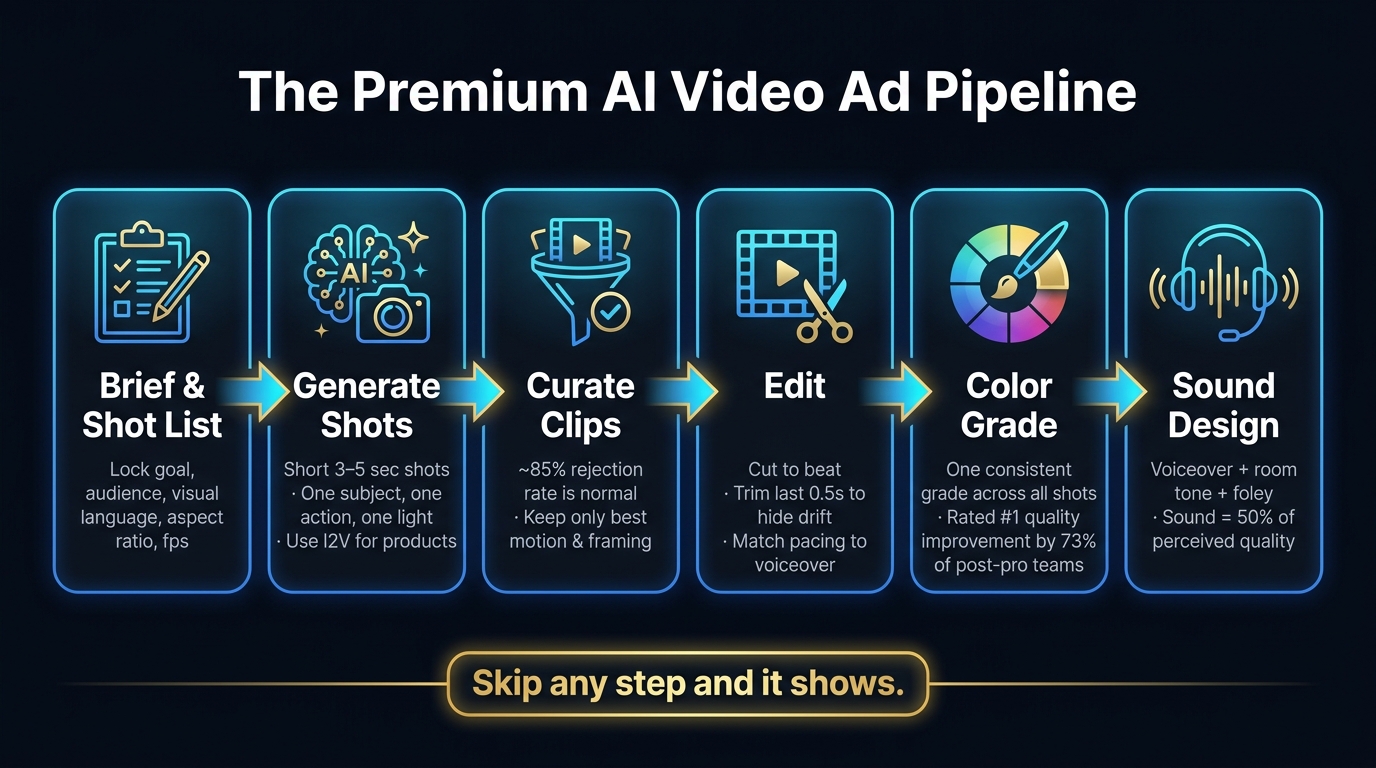 The Premium AI Video Ad Pipeline: From Prompt to Final Ad